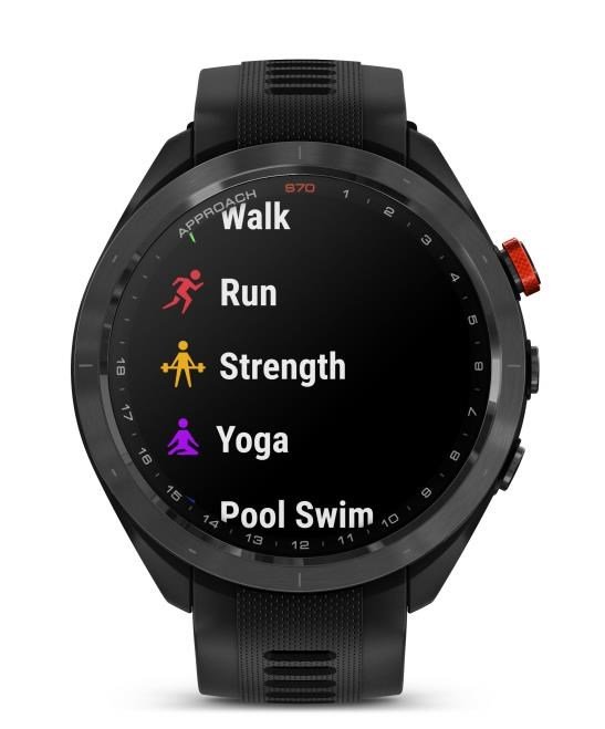 Garmin Approach S70 47 mm montre GPS, lunette céramique noire/bracelet silicone noir