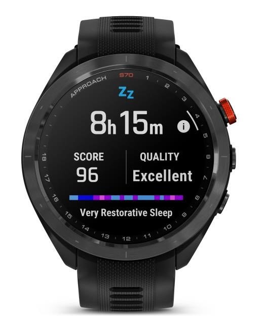 Garmin Approach S70 47 mm montre GPS, lunette céramique noire/bracelet silicone noir