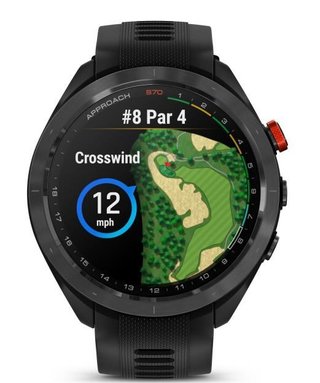 Garmin Approach S70 47 mm montre GPS, lunette céramique noire/bracelet silicone noir