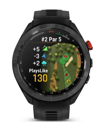 Garmin Approach S70 47 mm montre GPS, lunette céramique noire/bracelet silicone noir
