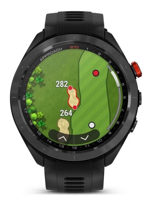 Garmin Approach S70 47 mm montre GPS, lunette céramique noire/bracelet silicone noir