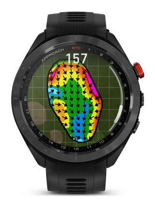 Garmin Approach S70 47 mm montre GPS, lunette céramique noire/bracelet silicone noir