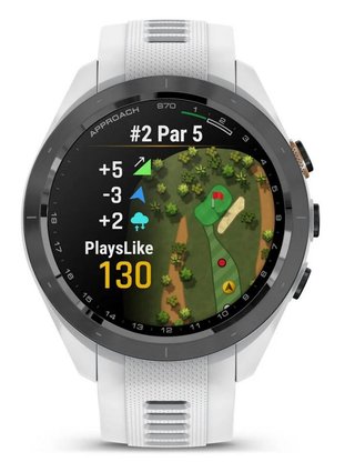 Garmin Approach S70 42 mm montre GPS, lunette céramique noire/bracelet silicone blanc
