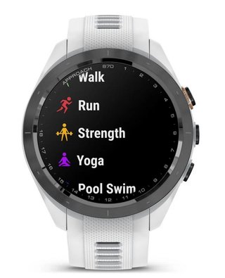 Garmin Approach S70 42 mm montre GPS, lunette céramique noire/bracelet silicone blanc