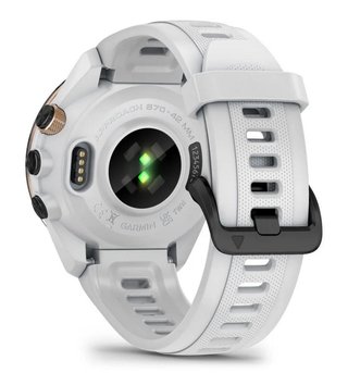 Garmin Approach S70 42 mm montre GPS, lunette céramique noire/bracelet silicone blanc