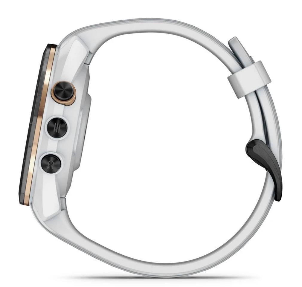 Garmin Approach S70 42 mm montre GPS, lunette céramique noire/bracelet silicone blanc