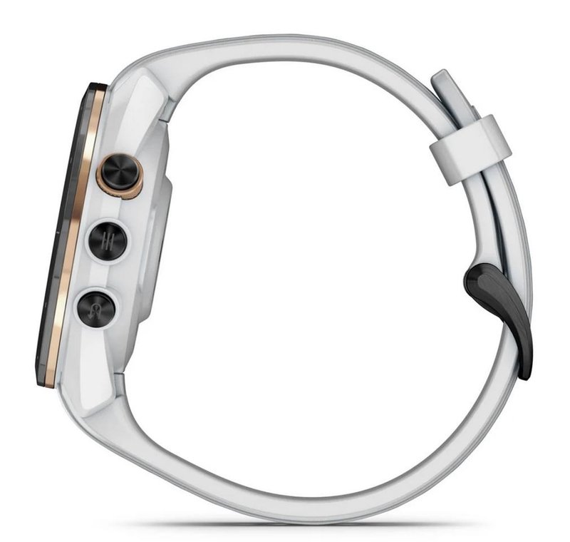 Garmin Approach S70 42 mm montre GPS, lunette céramique noire/bracelet silicone blanc