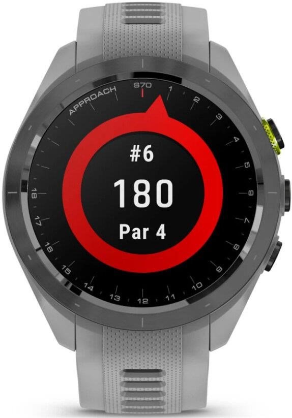 Garmin Approach S70 42 mm montre GPS, lunette céramique noire/bracelet silicone gris poudré