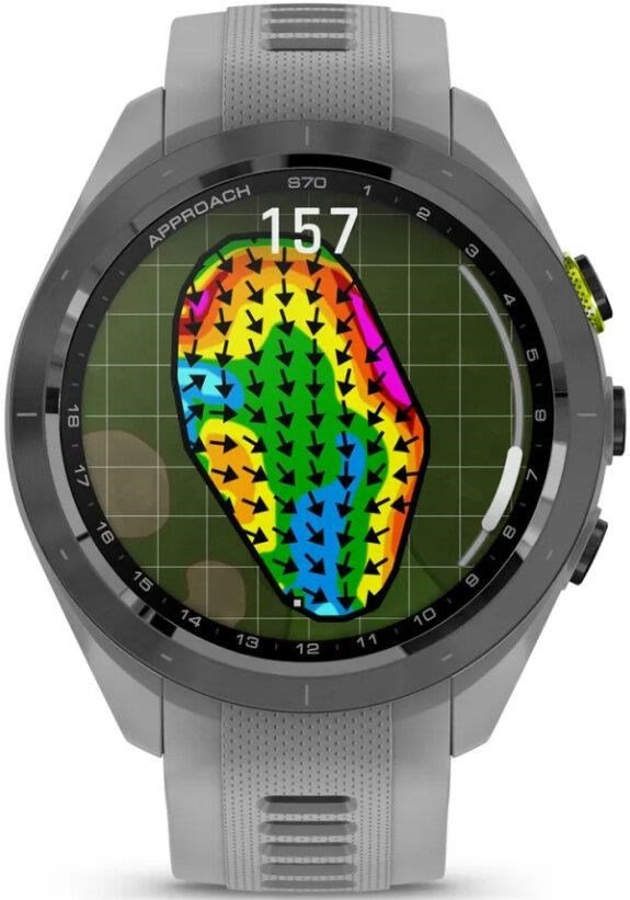 Garmin Approach S70 42 mm montre GPS, lunette céramique noire/bracelet silicone gris poudré