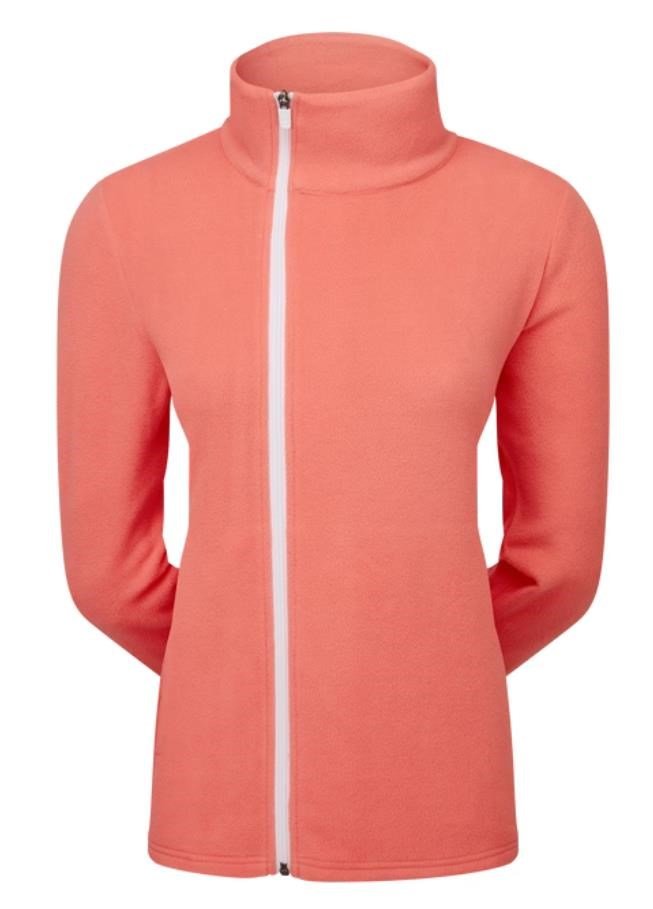 Footjoy Asymmetric Full-Zip Fleece sweatshirt femme, pêche