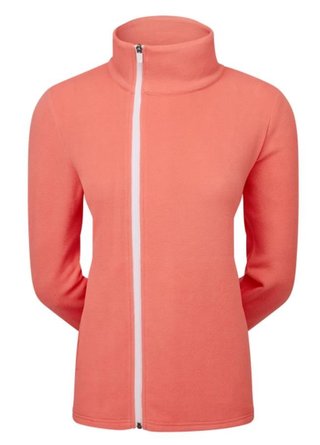 Footjoy Asymmetric Full-Zip Fleece sweatshirt femme, pêche