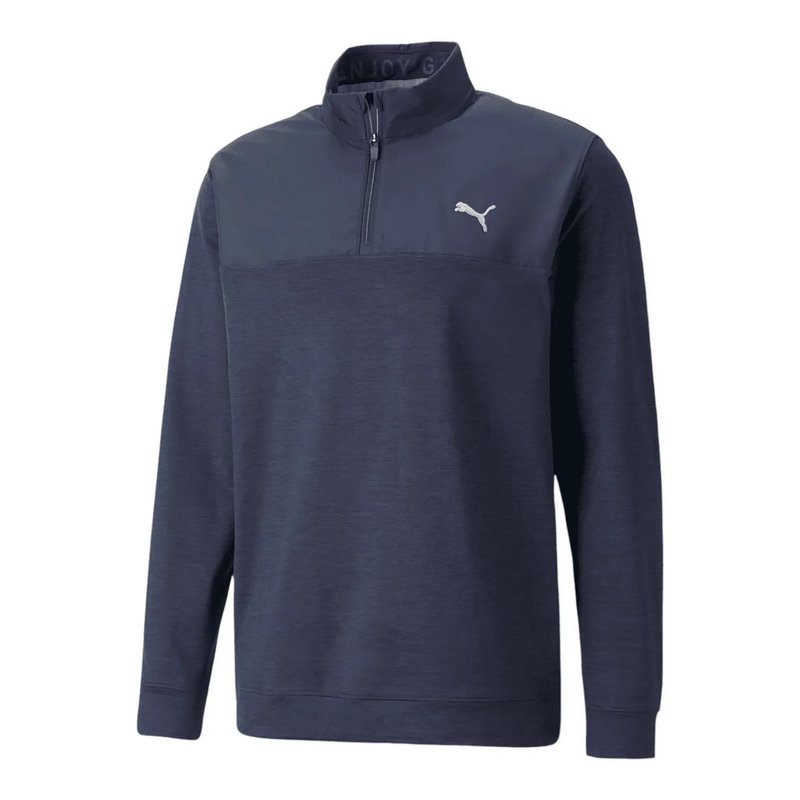 Puma Cloudspun Colorblock 1/4 Zip pull homme, navy blazer