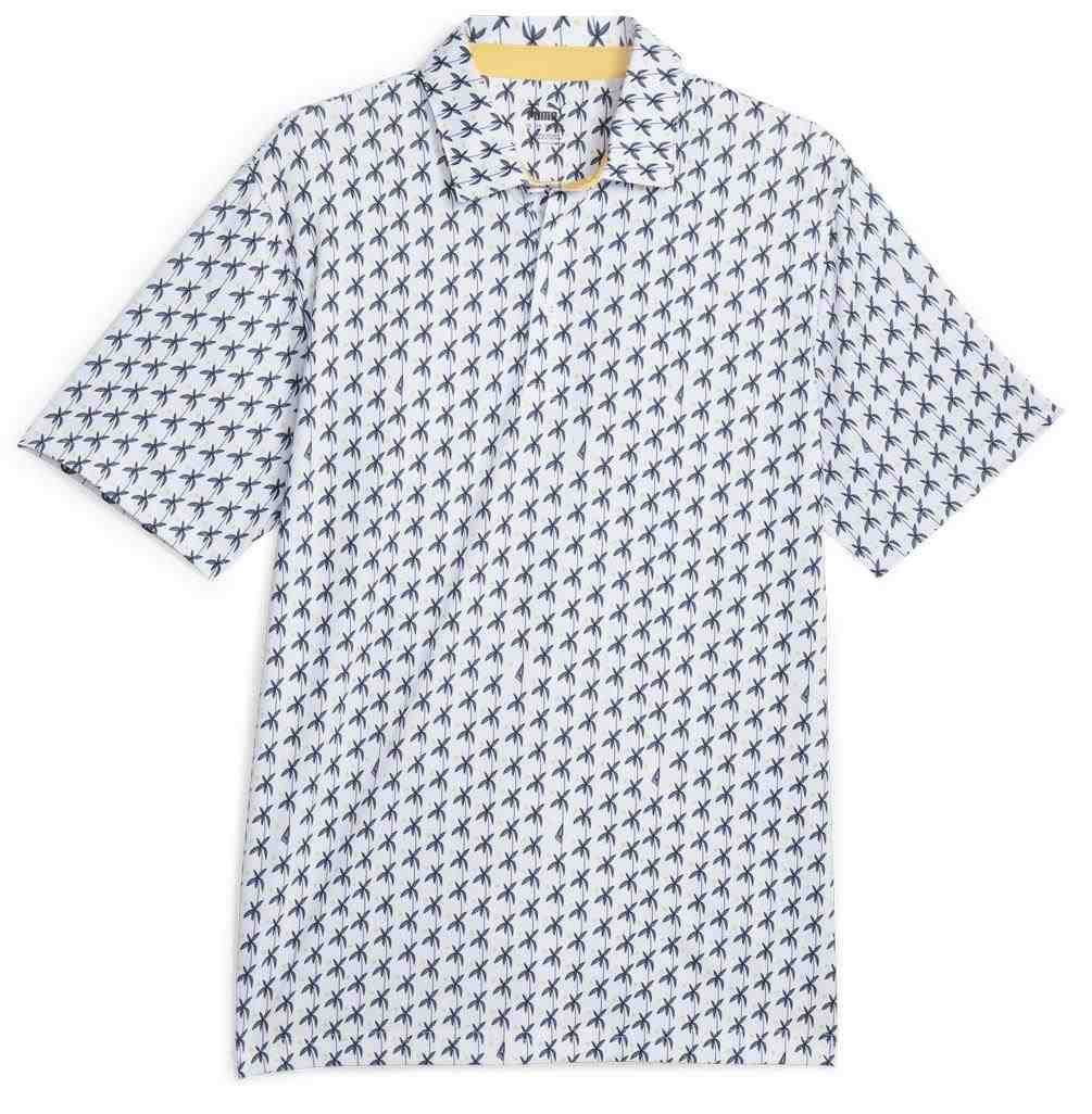 Puma Mattr Palms polo homme, white glow/navy blazer
