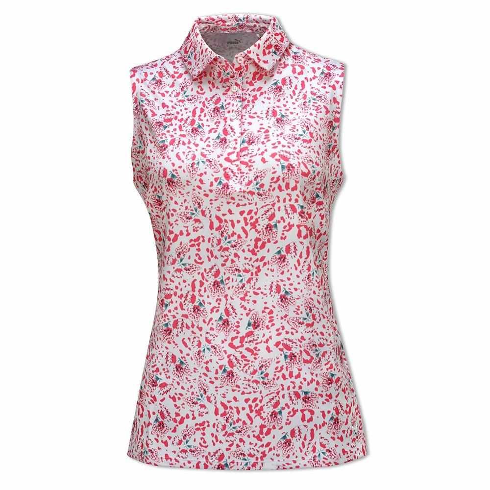 Puma Mattr Mariposa SL polo femme, strawberry burst/bold blue