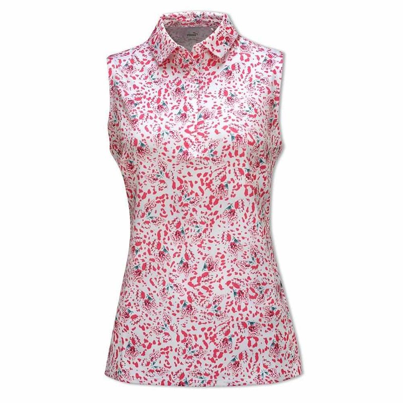 Puma Mattr Mariposa SL polo femme, strawberry burst/bold blue