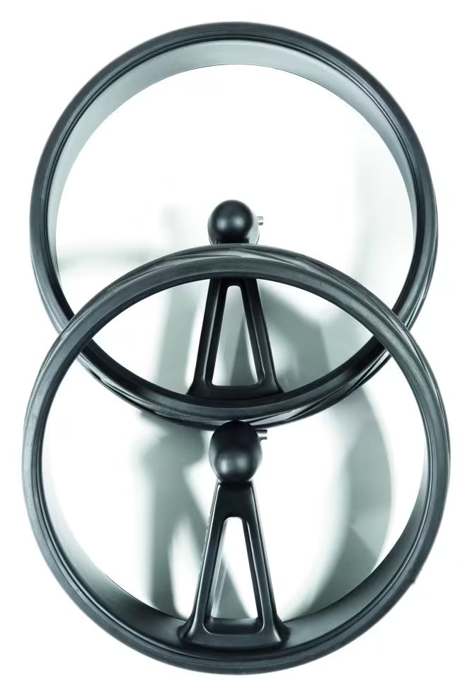JuCad Complete Wheel Set (3) pour chariots électriques PHANTOM TITAN (jantes et pneus), titanium