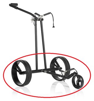 JuCad Complete Wheel Set (3) pour chariots électriques PHANTOM TITAN (jantes et pneus), titanium