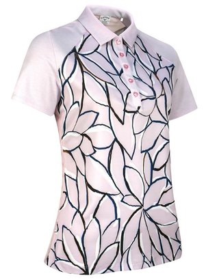 Callaway Linear Floral polo femme, pink nectar