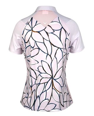 Callaway Linear Floral polo femme, pink nectar