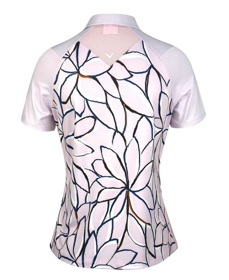 Callaway Linear Floral polo femme, pink nectar