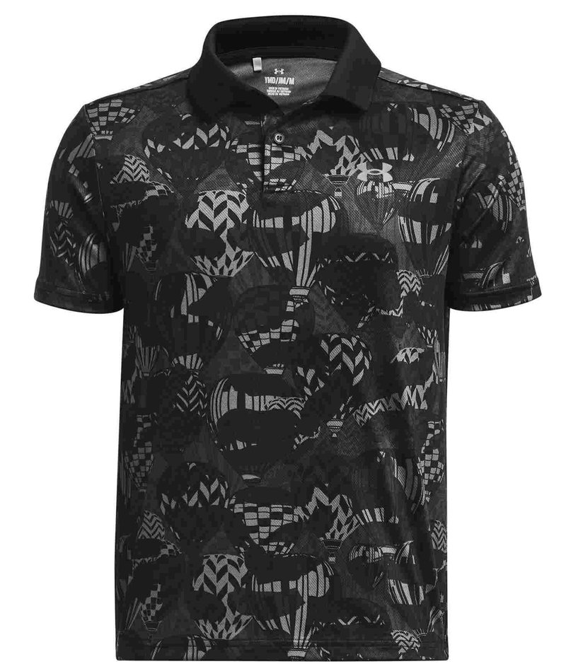 Under Armour Performance Printed junior polo, noir