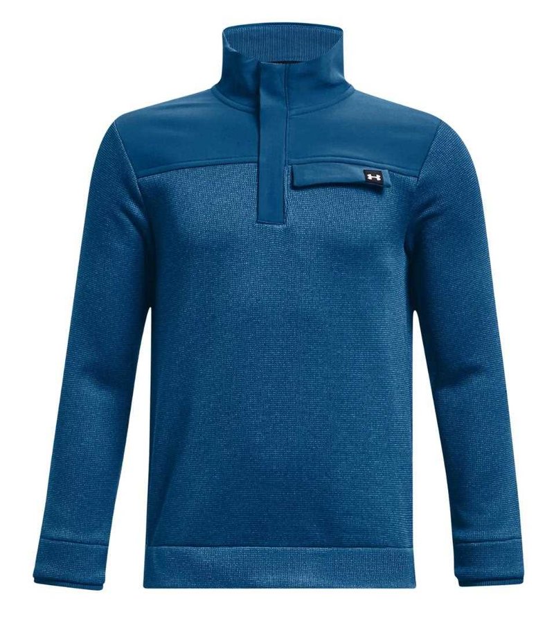Under Armour Sweaterfleece 1/2 Zip sweat junior, varsity blue/halo gray