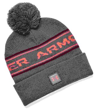 Under Armour Halftime Pom bonnet homme, pitch gray/dark moon