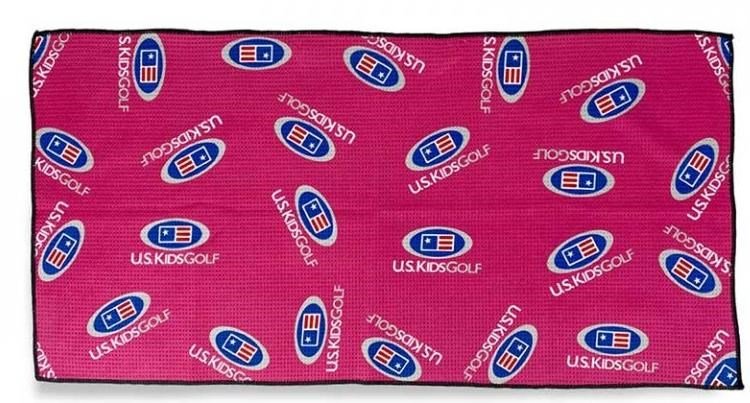 U.S. Kids Golf Multi Logo Microfiber serviette de golf, rose
