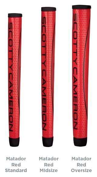 Scotty Cameron Matador putter grip, noir/rouge, midsize