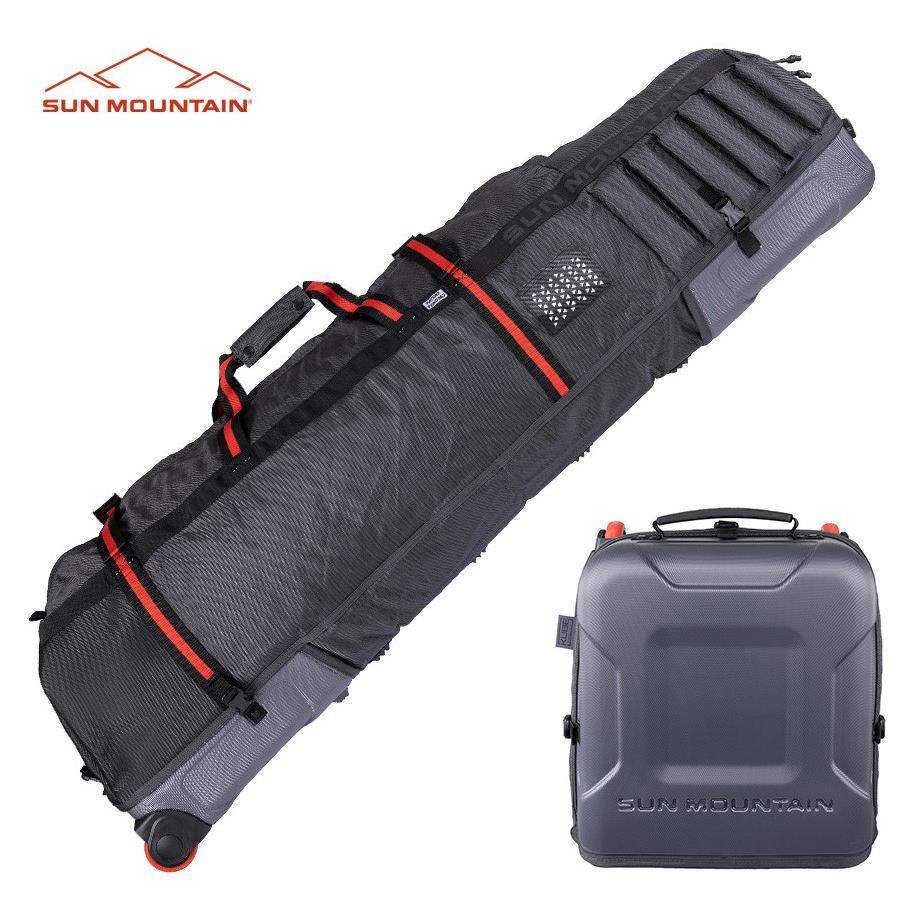 Sun Mountain Kube housse de voyage, acier/noir/rush red