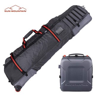 Sun Mountain Kube housse de voyage, acier/noir/rush red