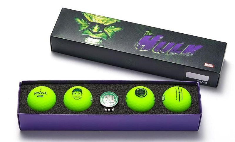 Volvik VIVID MARVEL HULK balles de golf, vertes