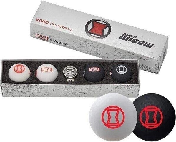 Volvik VIVID MARVEL Black Widow balles de golf, mix de couleurs