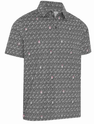 Callaway All-Over Scotch Novelty Print polo homme, asphalte