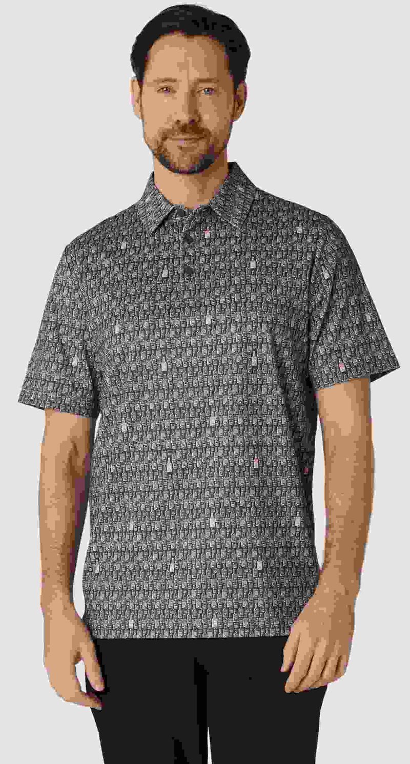 Callaway All-Over Scotch Novelty Print polo homme, asphalte