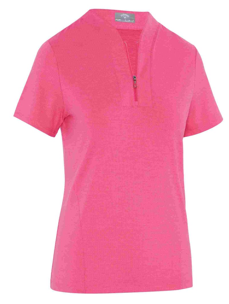 Callaway Tonal Heather polo femme, pink peacock