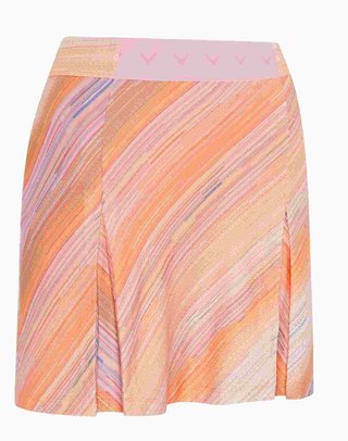 Callaway Striped Pleated 17" jupe-short femme, papaya
