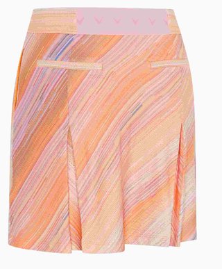 Callaway Striped Pleated 17" jupe-short femme, papaya