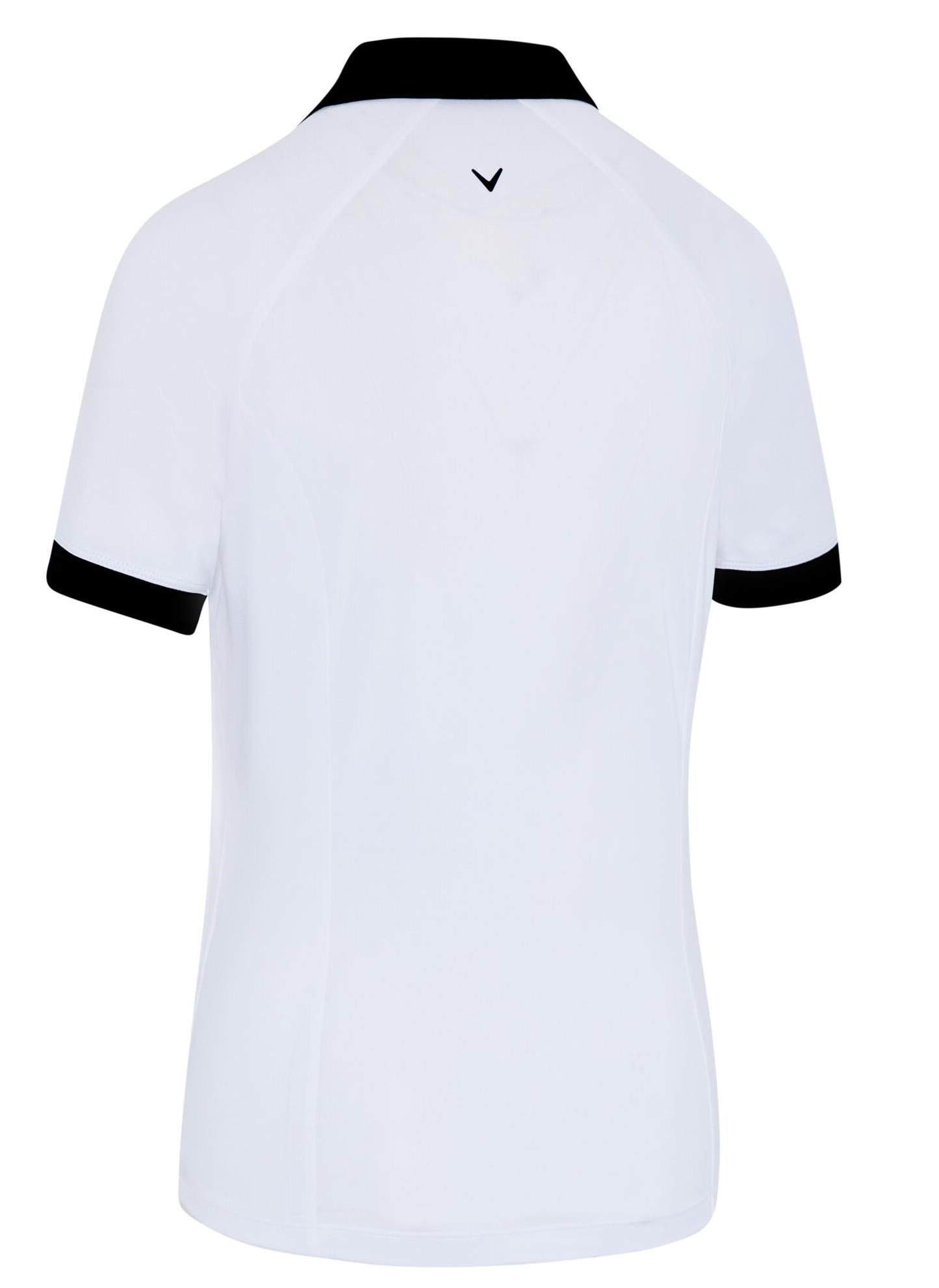 Callaway V-Placket Colorblock polo femme, brilliant white/caviar