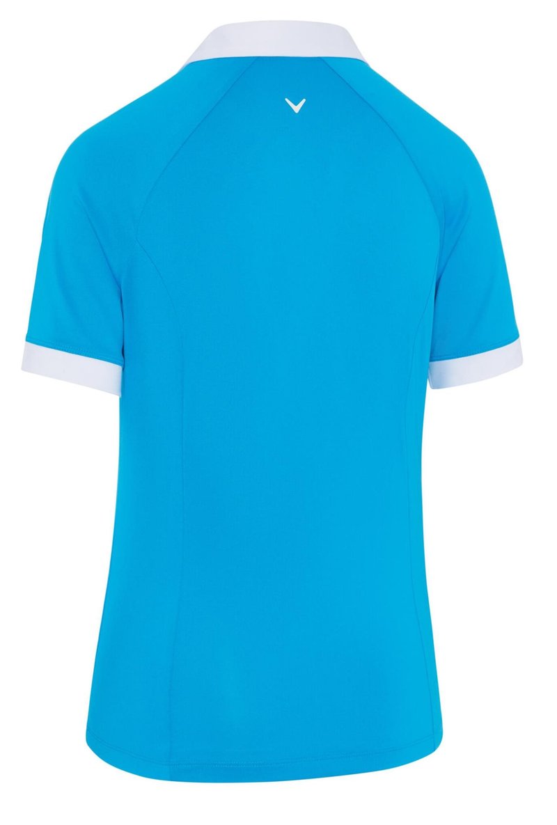 Callaway V-Placket Colorblock polo femme, vivid blue
