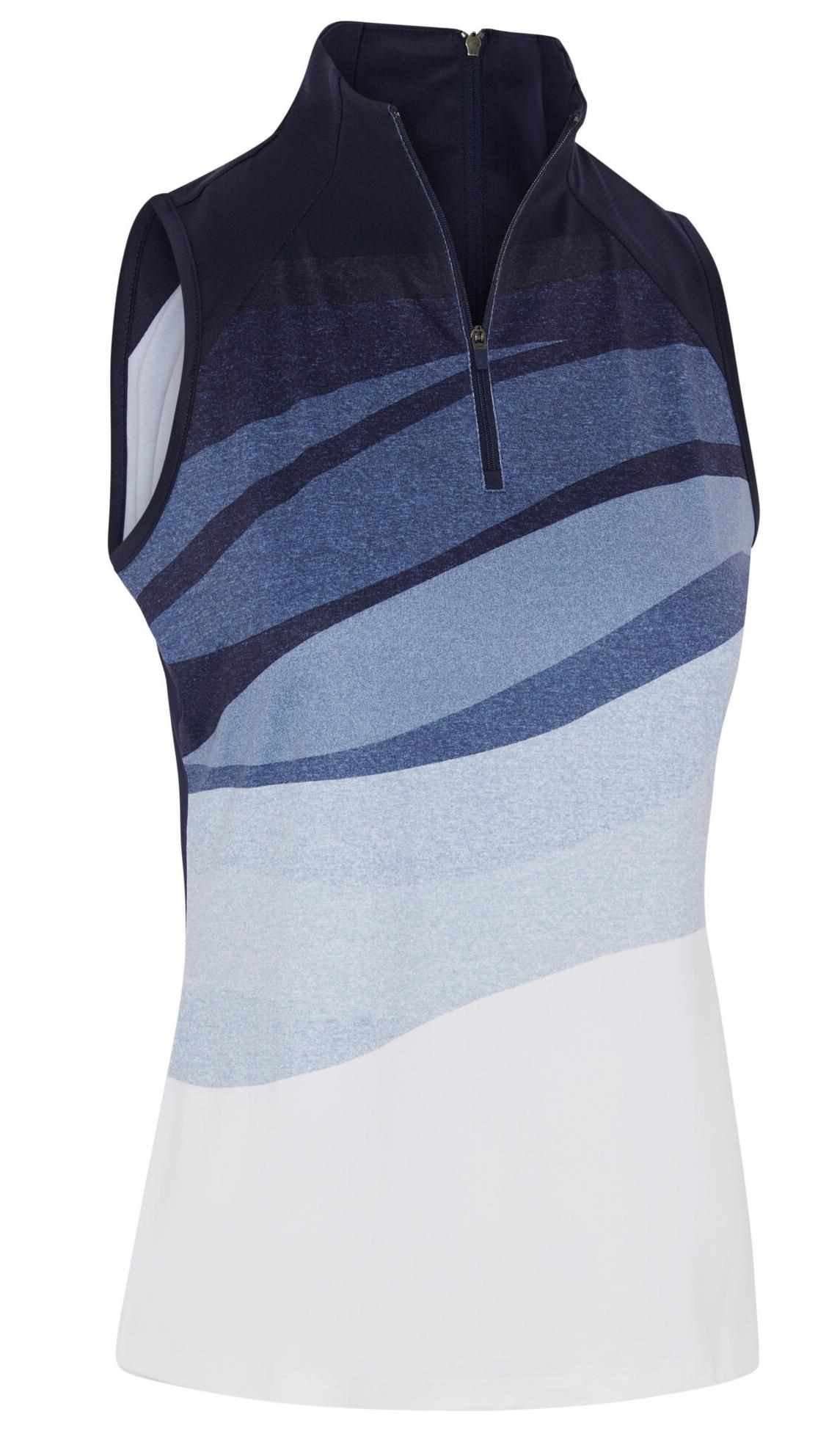 Callaway Gradient Wave Sleeveless polo femme, peacoat