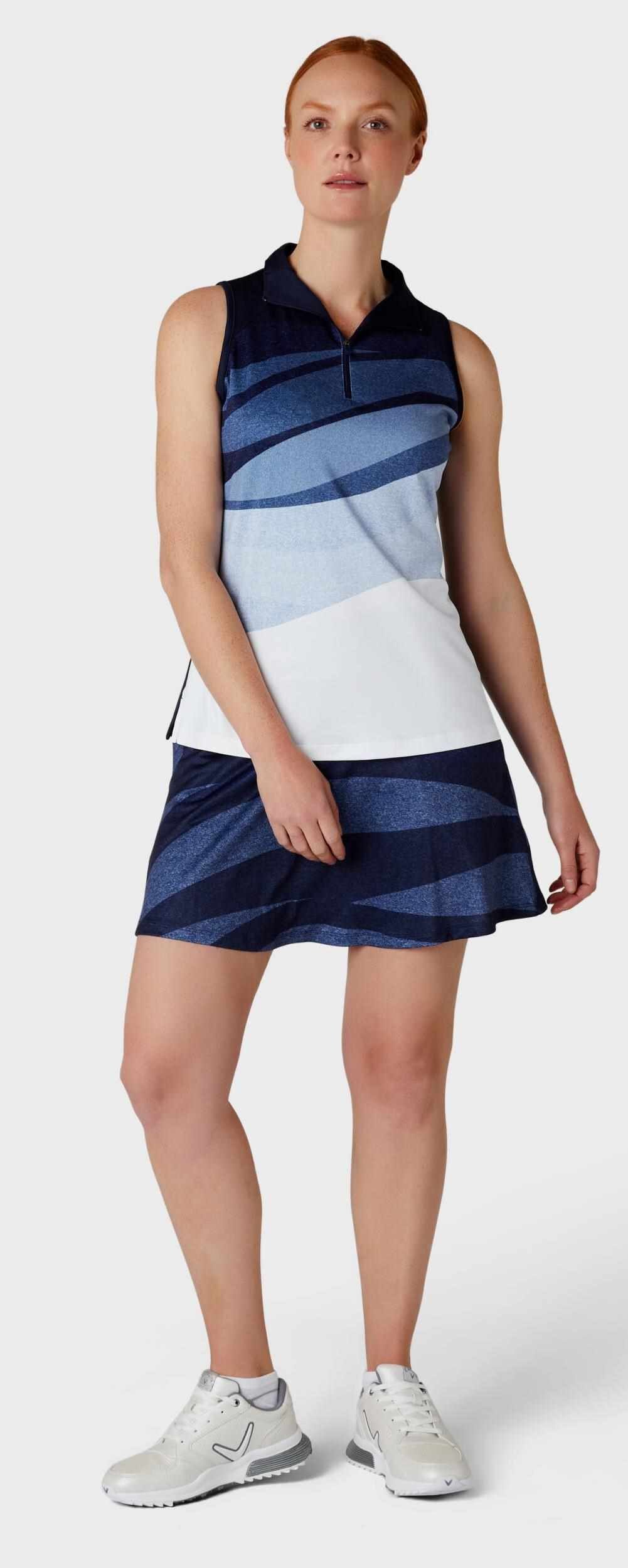 Callaway Gradient Wave Sleeveless polo femme, peacoat