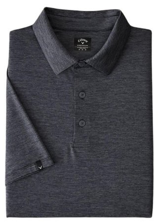 Callaway Premium Fine Line polo homme, ebony heather