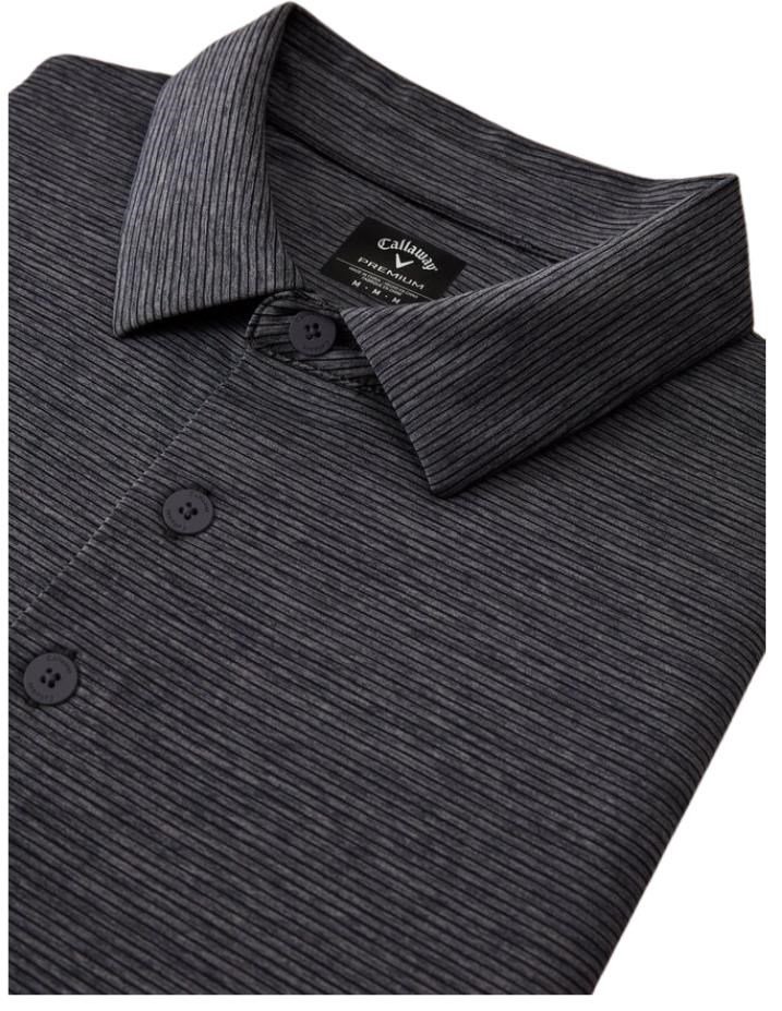 Callaway Premium Fine Line polo homme, ebony heather