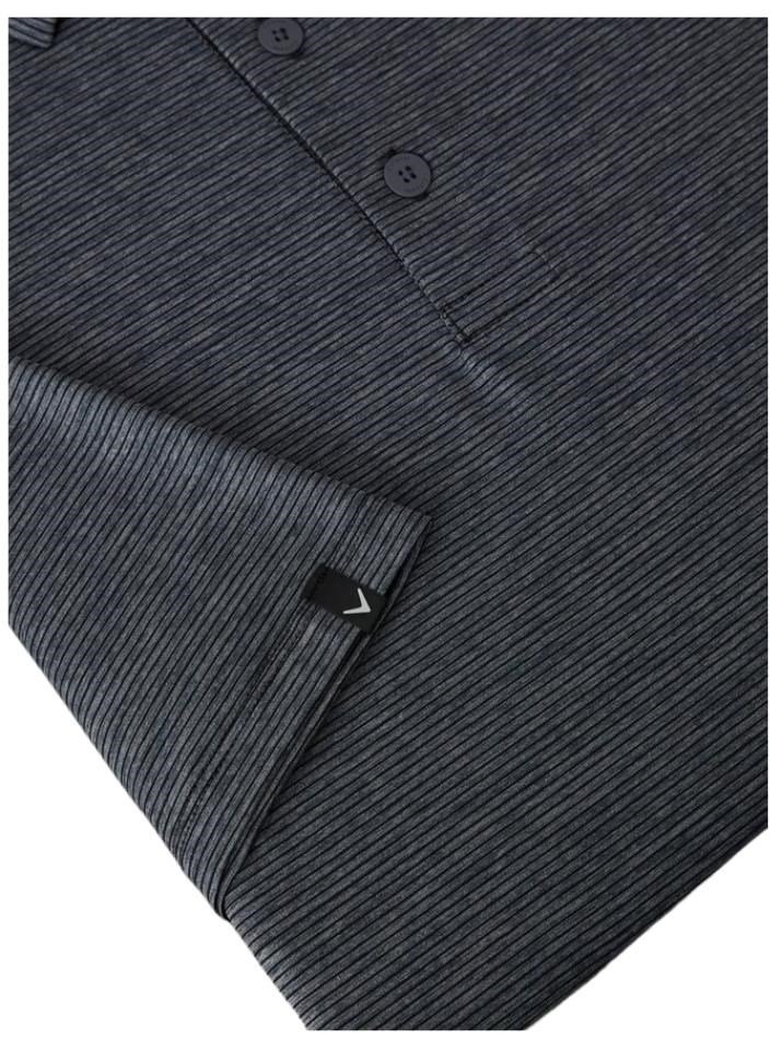 Callaway Premium Fine Line polo homme, ebony heather