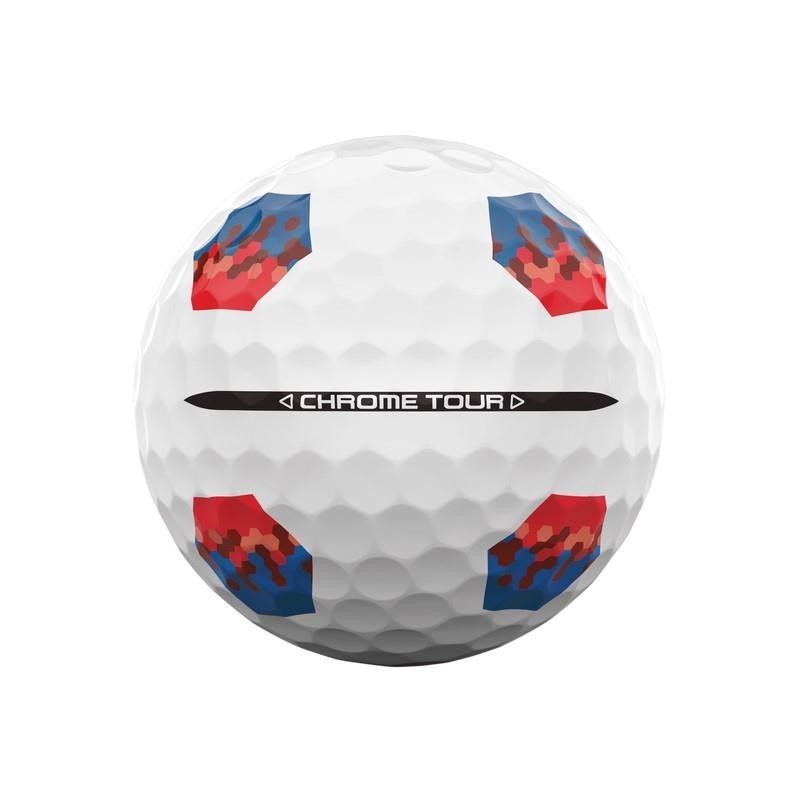 Callaway Chrome Tour TruTrack balles de golf, bleu/rouge