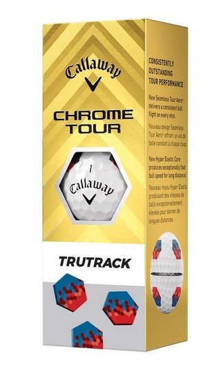 Callaway Chrome Tour TruTrack balles de golf, bleu/rouge