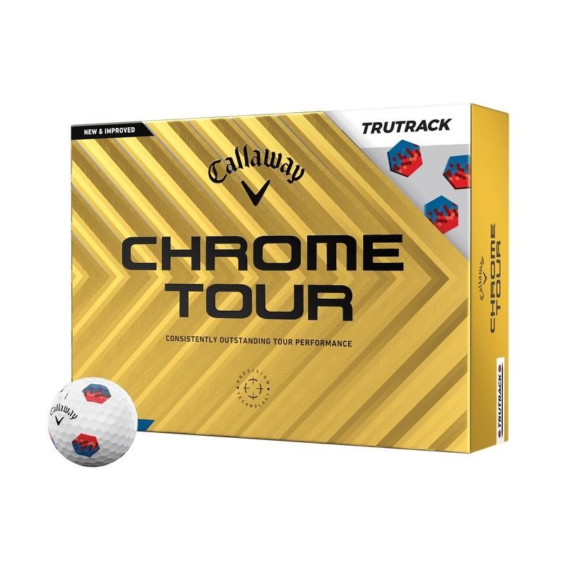 Callaway Chrome Tour TruTrack balles de golf, bleu/rouge