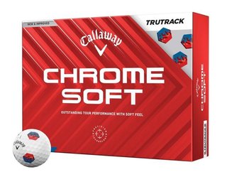 Callaway Chrome Soft TruTrack balles de golf, bleu/rouge