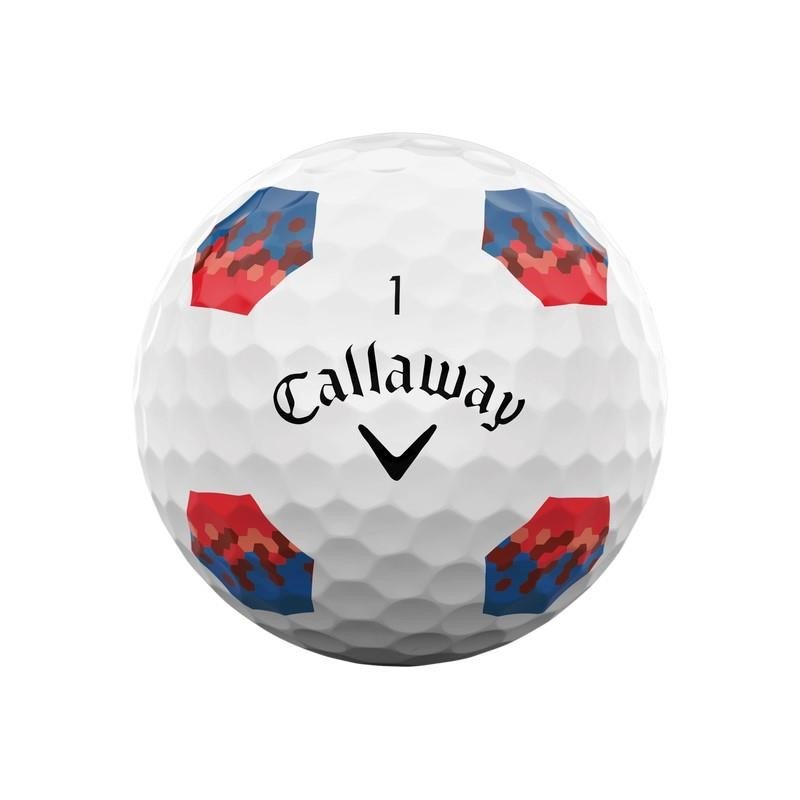 Callaway Chrome Soft TruTrack balles de golf, bleu/rouge